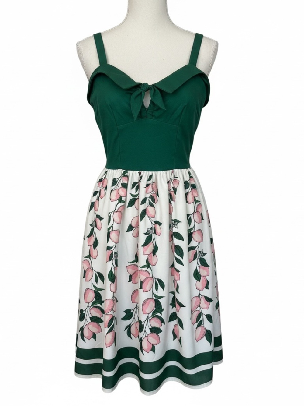 Laura Byrnes x Hope Morrison Pink Lemon Swing Dress S Pinup Girl Made USA